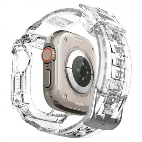 Spigen Apple Watch Ultra 49mm Armbånd og Cover Rugged Armor Pro Crystal Clear
