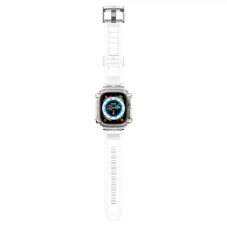 Spigen Apple Watch Ultra 49mm Armbånd og Cover Rugged Armor Pro Crystal Clear