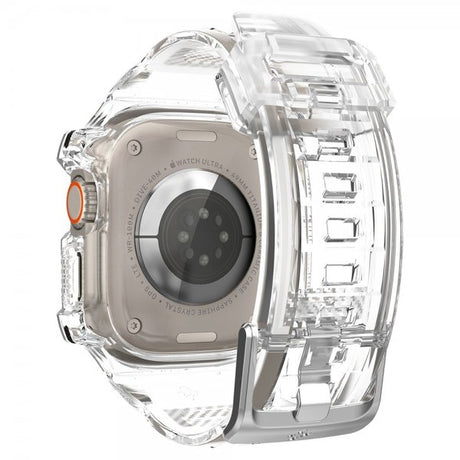 Spigen Apple Watch Ultra 49mm Armbånd og Cover Rugged Armor Pro Crystal Clear