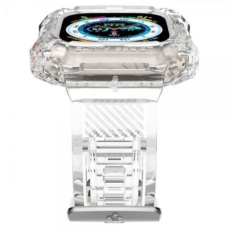 Spigen Apple Watch Ultra 49mm Armbånd og Cover Rugged Armor Pro Crystal Clear