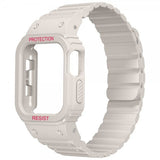 Apple Watch Ultra 49mm Rem med Cover Silikone Magnetlukning Hvid