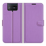 Asus Zenfone 8 Flip Etui Litchi Lilla