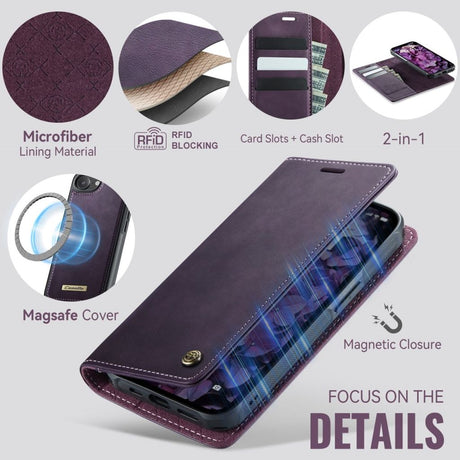 CaseMe iPhone 16e/iPhone 17e Etui C49 Series Lilla