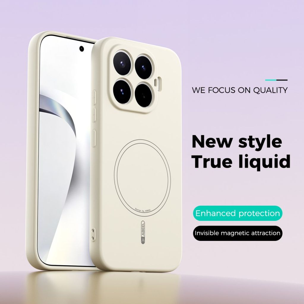 ABEEL Xiaomi 17T Cover Silikone MagSafe Beige