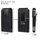 Bæltetaske til Mobiltelefon 6.2-6.5" Sort