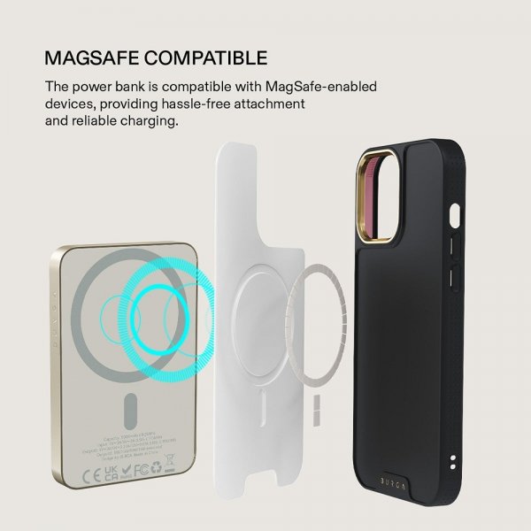 Burga Powerbank MagSafe 5000 mAh Barely Yours Guld