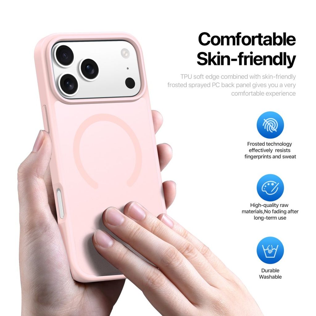 Dux Ducis iPhone 17 Pro/iPhone 18 Pro Cover Yind Series MagSafe Lyserød