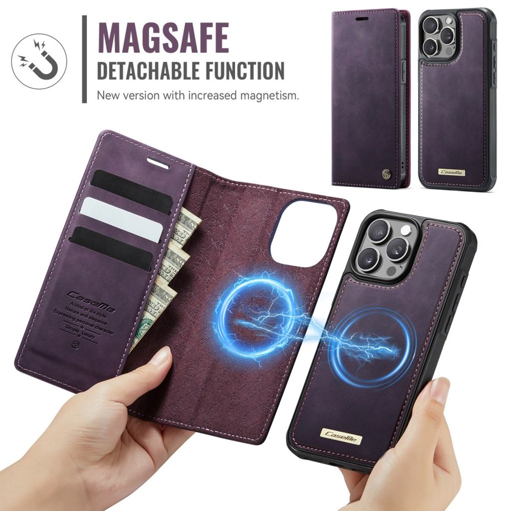 CaseMe iPhone 15 Pro Max Etui C49 Series Lilla