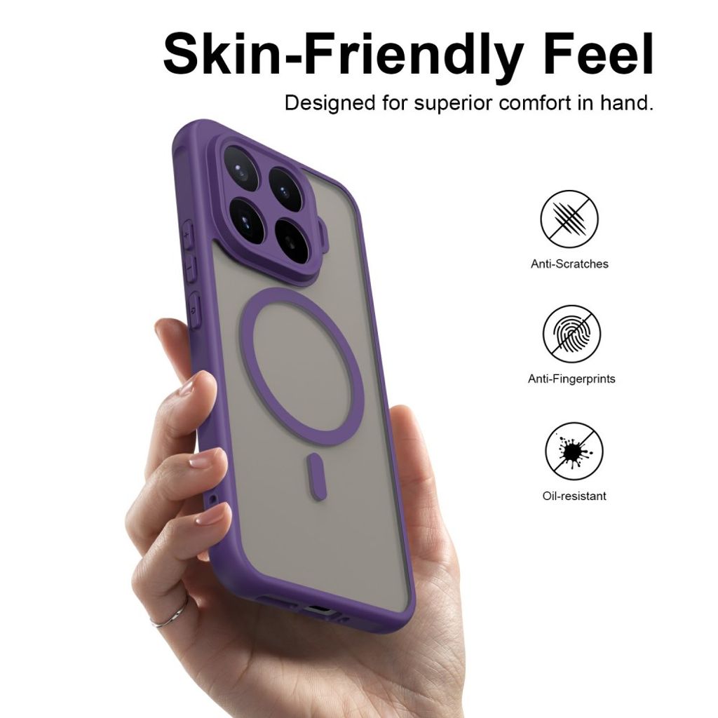 Xiaomi 17T Pro Cover Frostad MagSafe Lilla