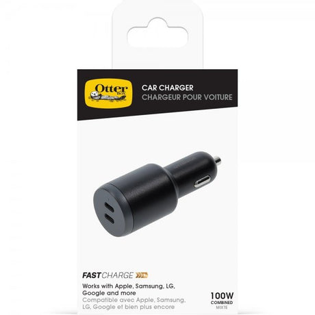 Otterbox Biloplader 2 USB-C 100W Sort