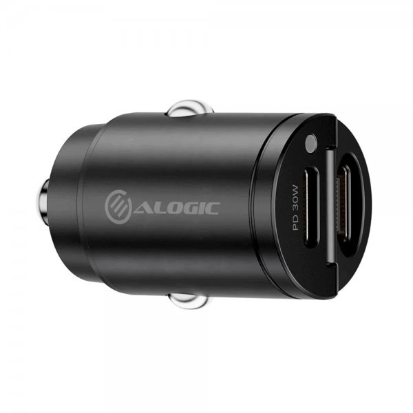 ALOGIC Biloplader 30W Rapid Power Mini Biloplader 2xUSB-C