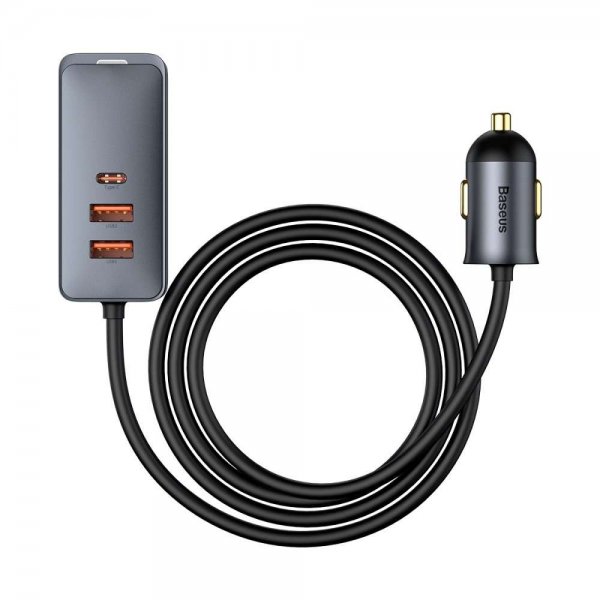 Baseus Biloplader Share Together 120W 3 USB-A & 1 USB-C Sort