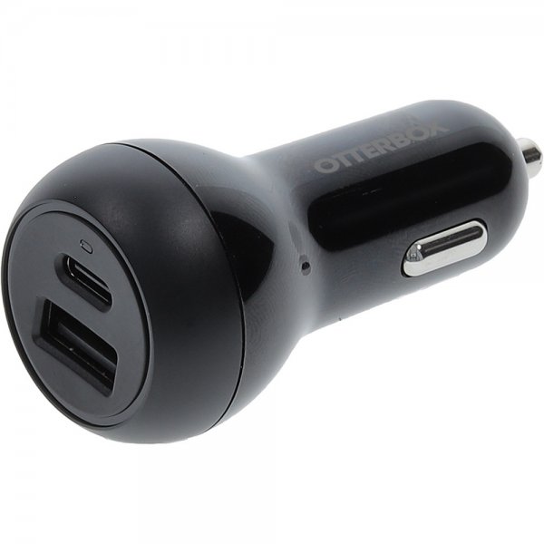Otterbox Biloplader USB-C 20W & USB-A 12W Sort