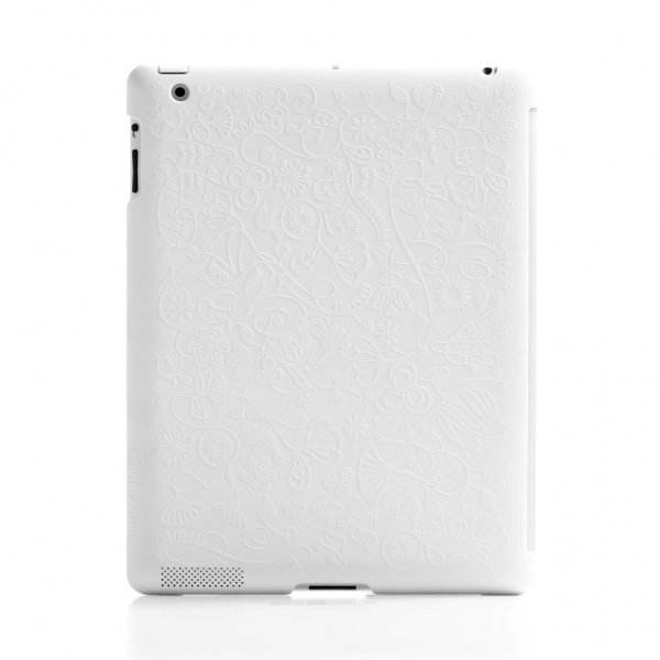 Bluelounge iPad 9.7 (gen. 2/3/4) Cover Blomstret hvid