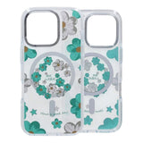 iPhone 16 Pro Max Cover med blomstermønster MagSafe Grøn