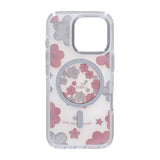 iPhone 16 Pro Max Cover med blomstermønster MagSafe Lyserød
