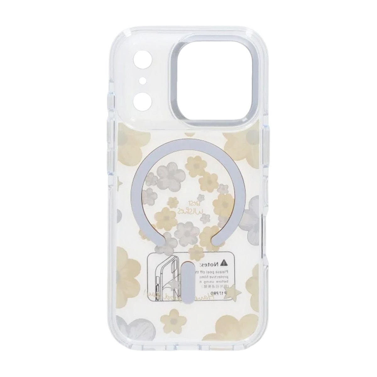 iPhone 17 Pro Max Cover med blomstermønster MagSafe Gul