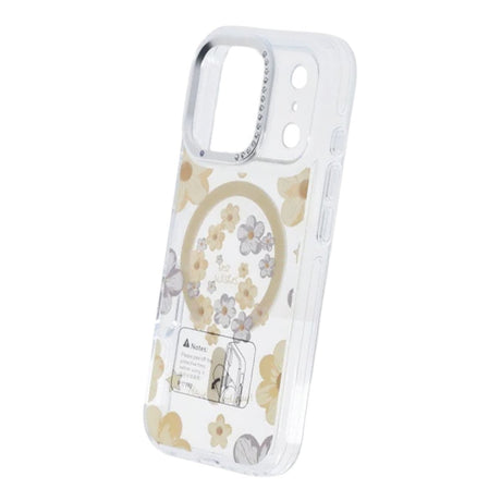 iPhone 17 Pro Max Cover med blomstermønster MagSafe Gul