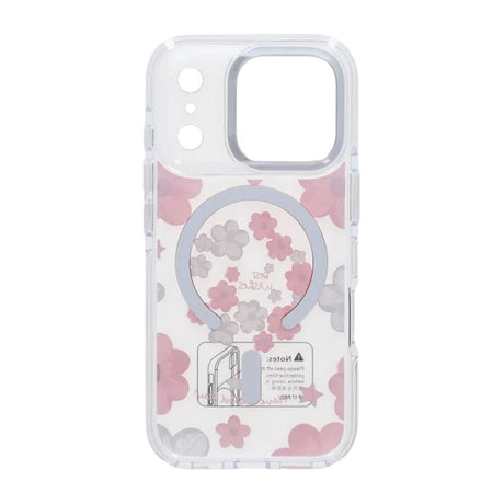 iPhone 17 Pro Max Cover med blomstermønster MagSafe Lyserød