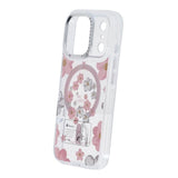 iPhone 17 Pro Max Cover med blomstermønster MagSafe Lyserød