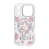 iPhone 17 Pro Cover med blomstermønster MagSafe Lyserød
