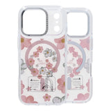 iPhone 17 Pro Cover med blomstermønster MagSafe Lyserød