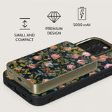 Burga Powerbank MagSafe 5000 mAh Bloomy Garden Guld