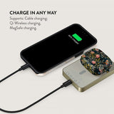 Burga Powerbank MagSafe 5000 mAh Bloomy Garden Guld