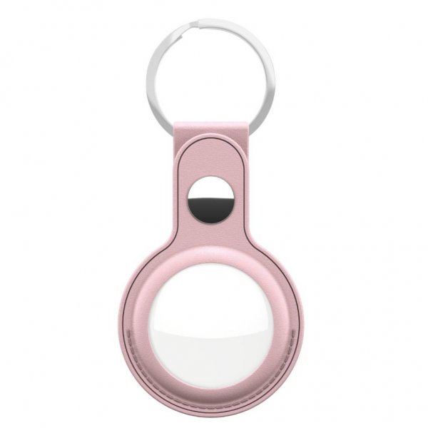 KeyBudz AirTag Holder Læder 2-pak Pink
