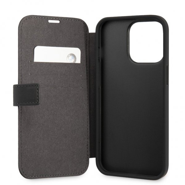 BMW iPhone 13 Pro Cover Tricolor Carbon Effect Sort
