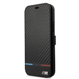BMW iPhone 13 Mini Cover Tricolor Carbon Effect Sort