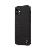 BMW iPhone 12 Mini Cover Logo Indgraveret Sort