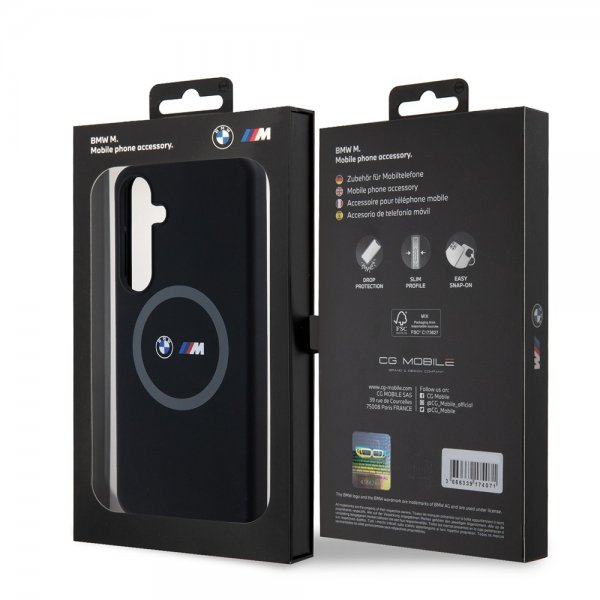 BMW Samsung Galaxy S24 Plus Cover Trykte Logoer MagSafe Sort