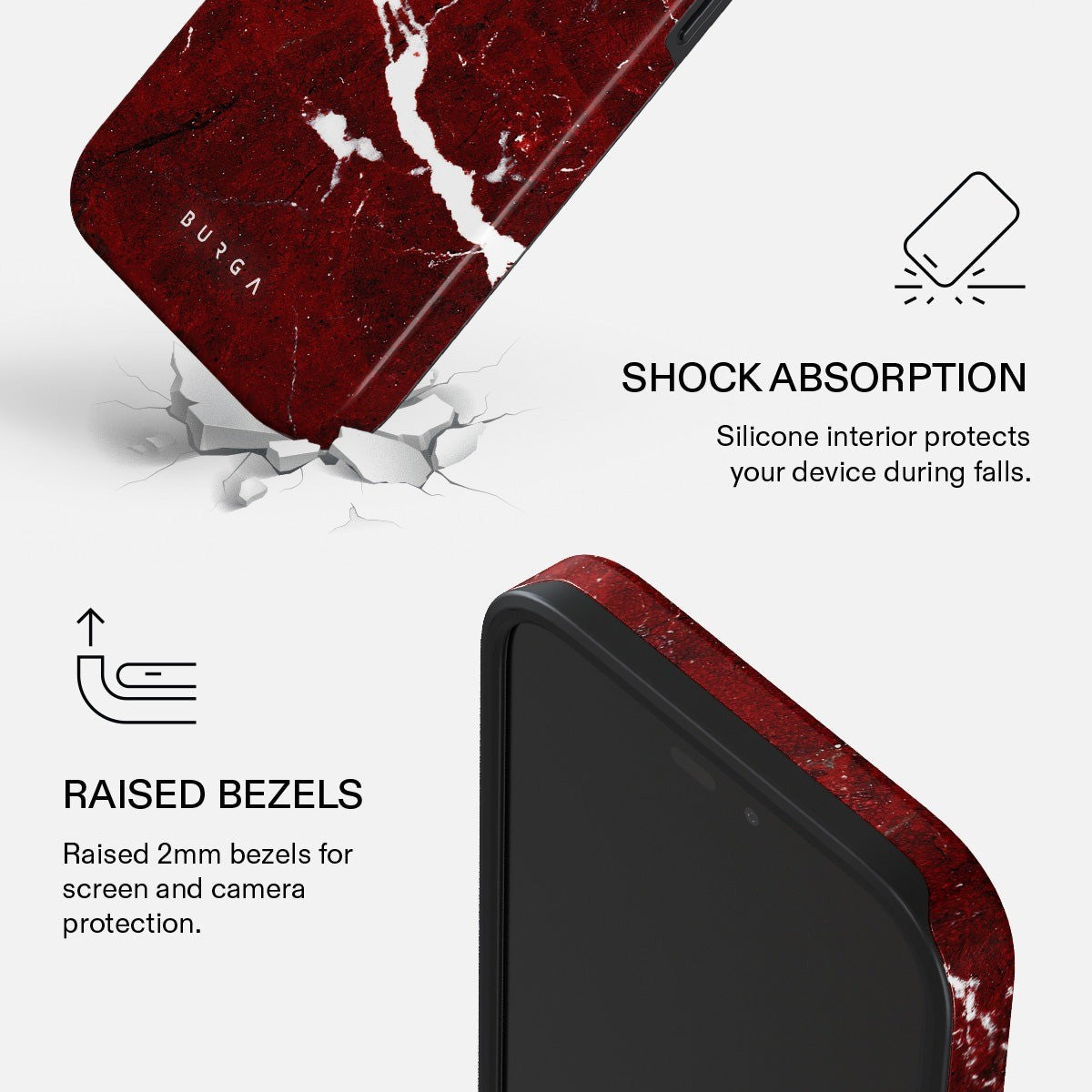 Burga iPhone 18 Pro Max Cover Tough MagSafe Iconic Red Ruby