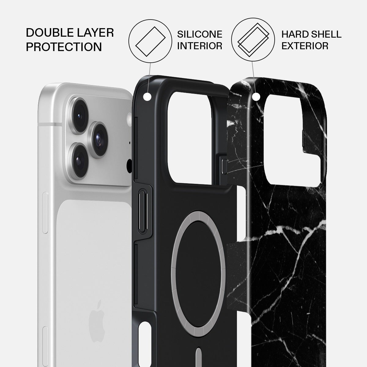 Burga iPhone 18 Pro Max Cover Tough MagSafe Noir