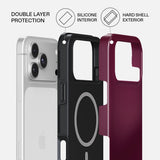 Burga iPhone 18 Pro Cover Tough MagSafe Dark Cherry