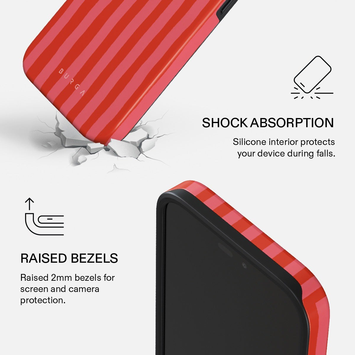 Burga iPhone 18 Pro Cover Tough MagSafe Pomegranate