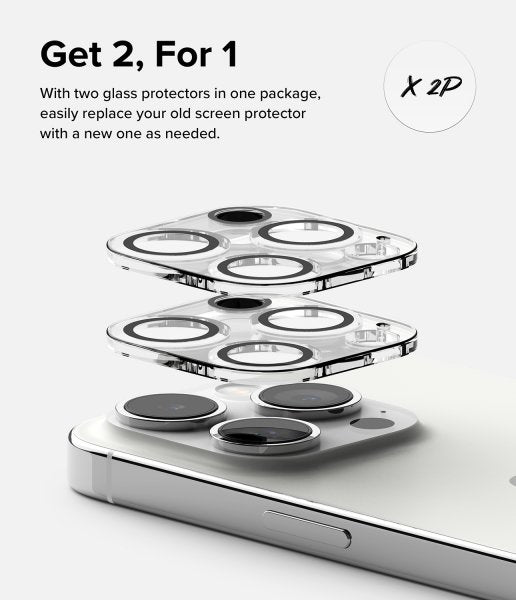Ringke iPhone 15 Pro Max Kamerabeskyttelse Kamera Beskyttelsesglas 2-pak