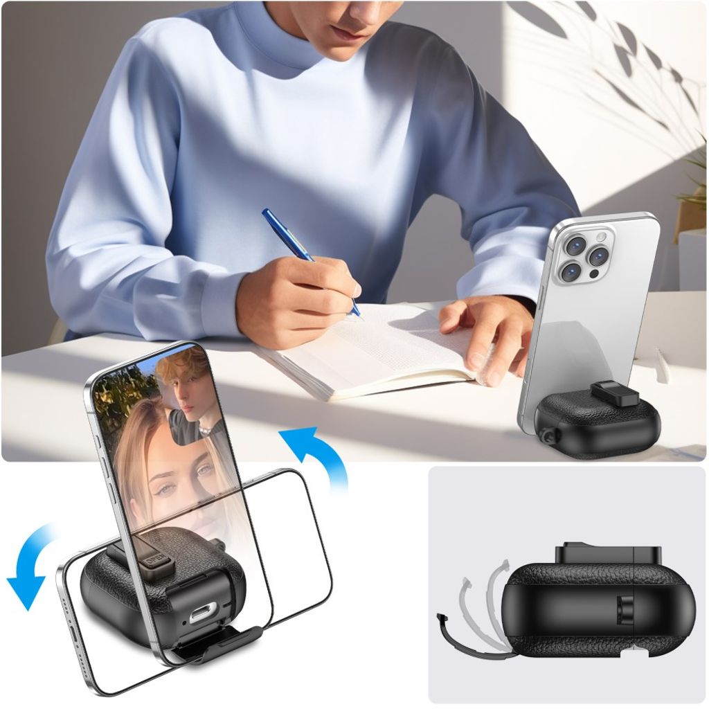 AirPods 4/5 Cover Stativfunktion Lyserød