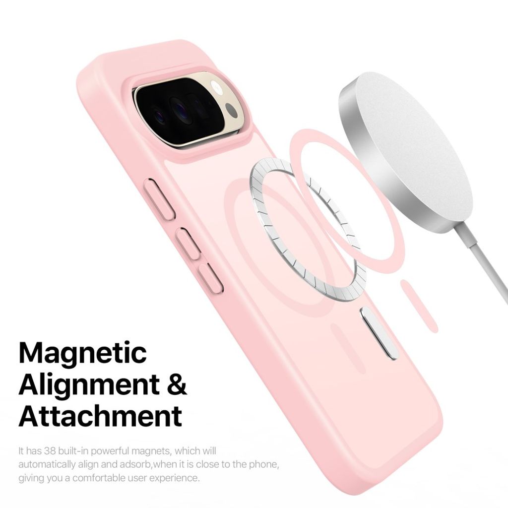 Dux Ducis Google Pixel 9 Pro XL/10 Pro XL/11 Pro XL Cover Yind Series MagSafe Lyserød