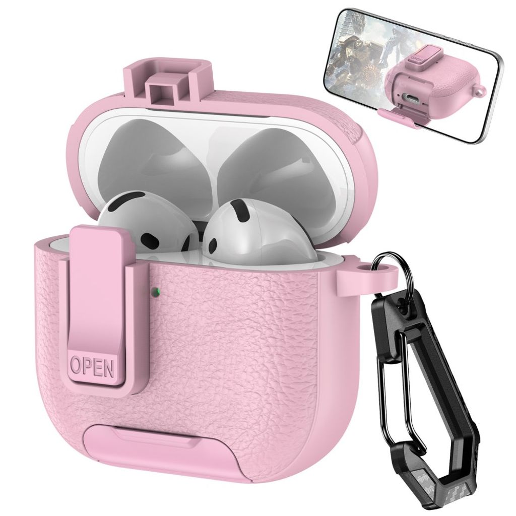 AirPods 4/5 Cover Stativfunktion Lyserød