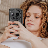 Xiaomi 17 Ultra Cover Børstet Kulfiber-tekstur Sort
