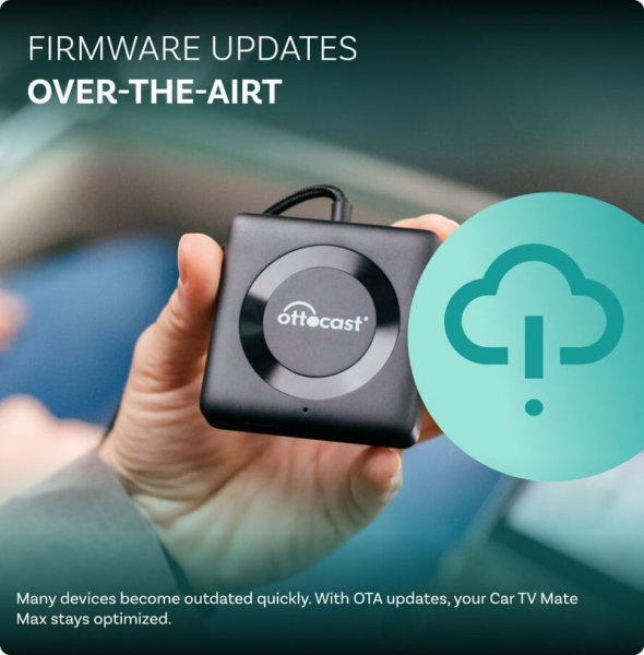 Ottocast Car TV Mate Max Trådløs CarPlay/Android Auto Adapter med HDMI