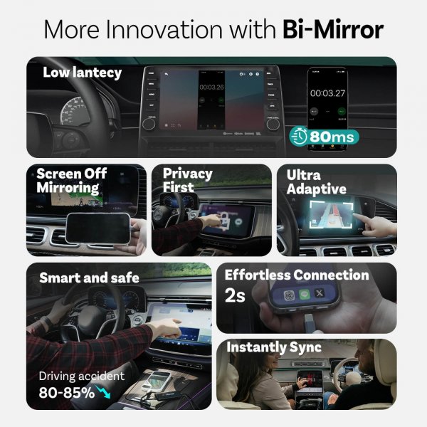 Ottocast Car TV Mate Max Trådløs CarPlay/Android Auto Adapter med HDMI