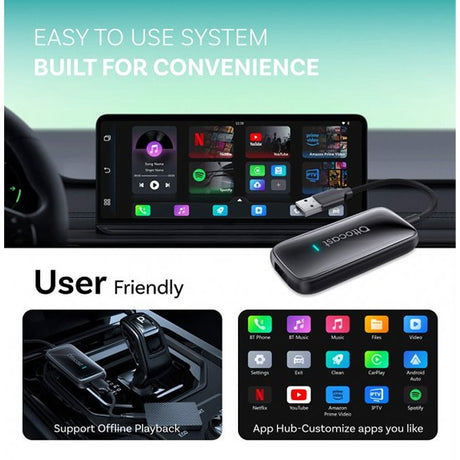 Ottocast Play2Video Ultra Trådløs CarPlay/Android Auto Adapter Alt-i-1