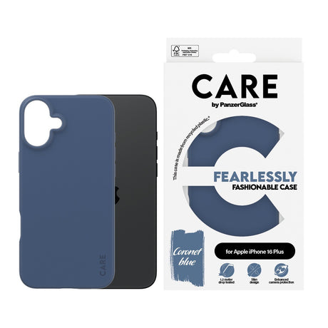 CARE by PanzerGlass iPhone 16 Plus Cover Fashionable Blå