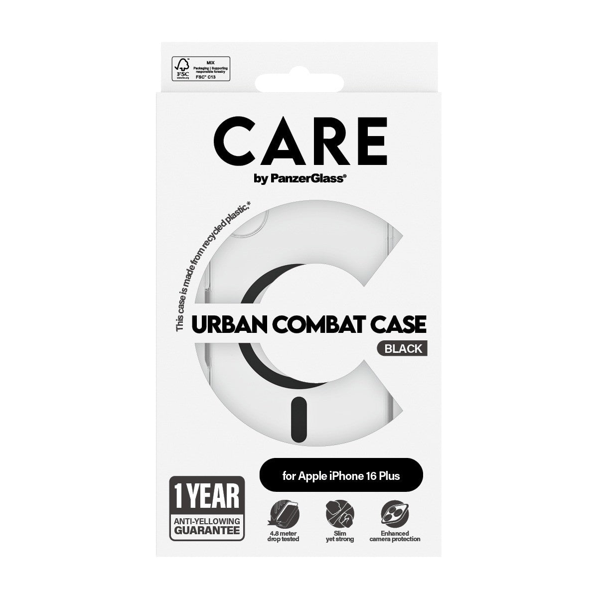 CARE by PanzerGlass iPhone 16 Plus Cover Urban Combat MagSafe Sort