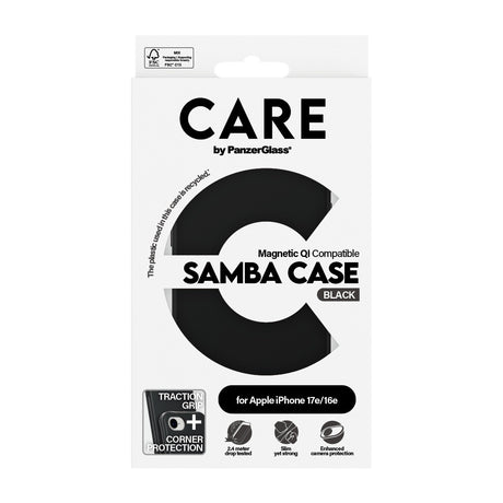 CARE by PanzerGlass iPhone 16e/iPhone 17e Cover Samba MagSafe Sort