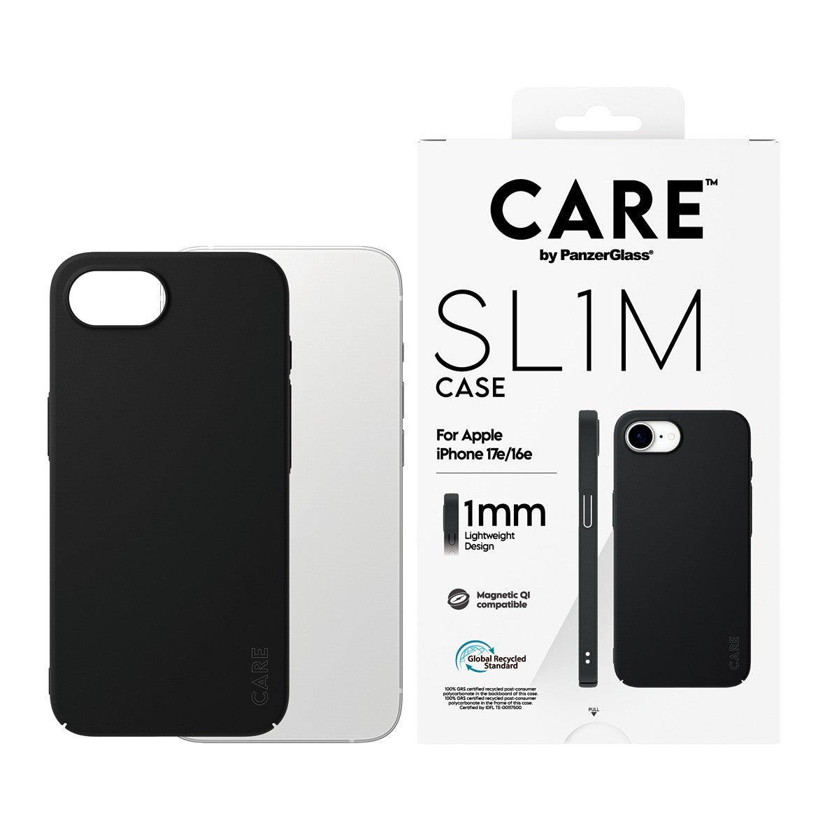 CARE by PanzerGlass iPhone 16e/iPhone 17e Cover SL1M MagSafe Sort
