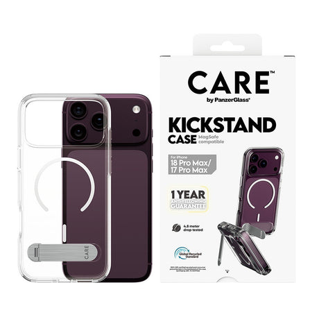 CARE by PanzerGlass iPhone 17 Pro Max/iPhone 18 Pro Max Cover Kickstand MagSafe Klar
